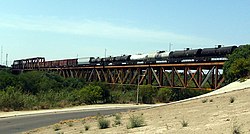 Texas Mexican Railway International Bridge closeup